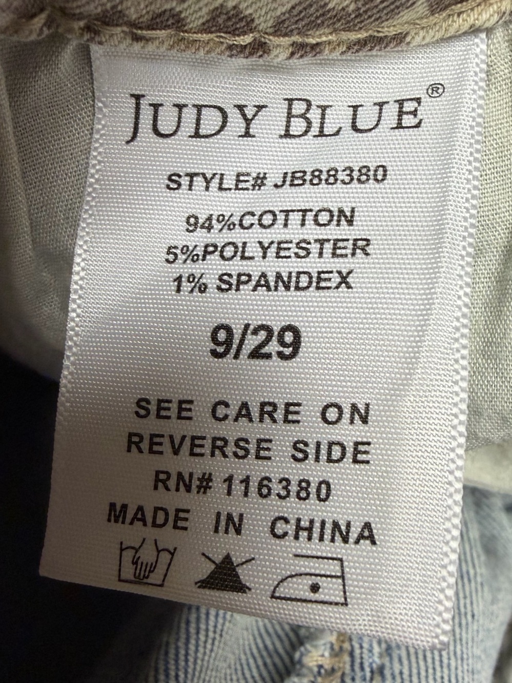Judy Blue Slim Fit High Rise Distressed Leopard Print Accent Jeans 9/29 JB88380 - Picture 9 of 9